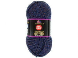 Fil à tricoter Everyday New Tweed prune foncé 123