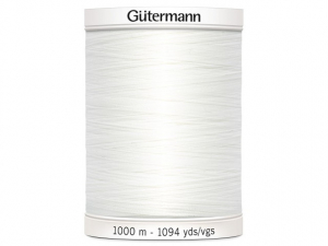 Fil à coudre Gütermann 1000m col : 800 blanc