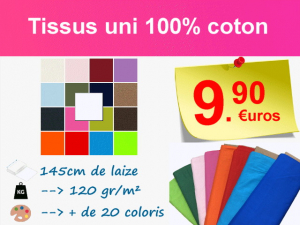 Tissus Uni 100% coton
