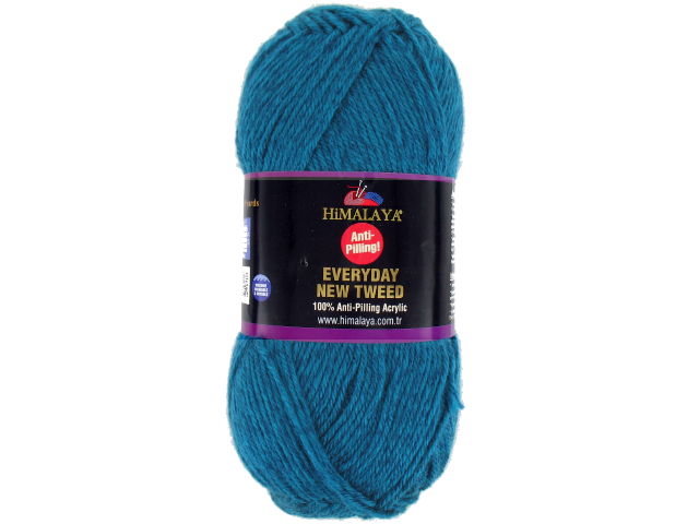 Fil à tricoter Everyday New Tweed bleu paon 118