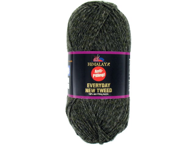 Fil à tricoter Everyday New Tweed kaki chiné 122