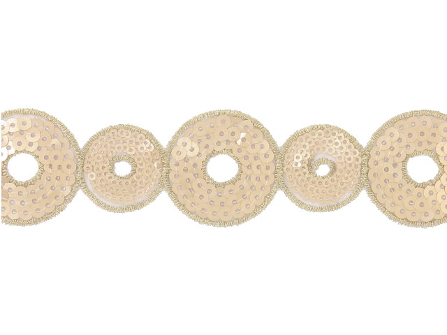 Galon "Cercles" 40 mm doré