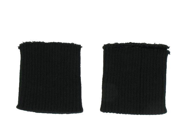 x3 Bord côte poignets noir