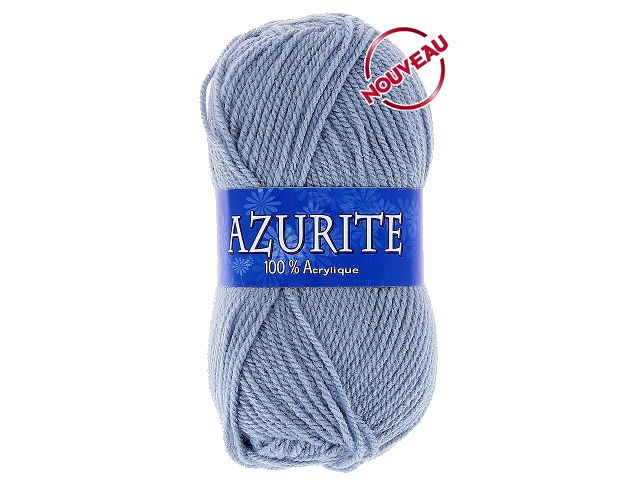 Fil à tricoter azurite Gris Bleu