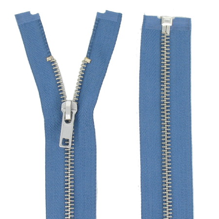 Fermeture Métal Argent bleu jeans