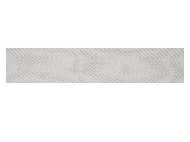 Sergé coton 10 mm blanc